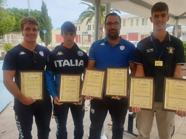 Premiazione delle Stelle al Merito Sportivo pugliesi con i nostri campioni di canottaggio e SUP