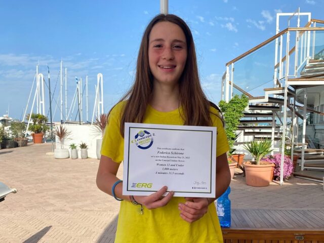 Federica Schirone conquista il record italiano sui 1000 metri al remoergometro